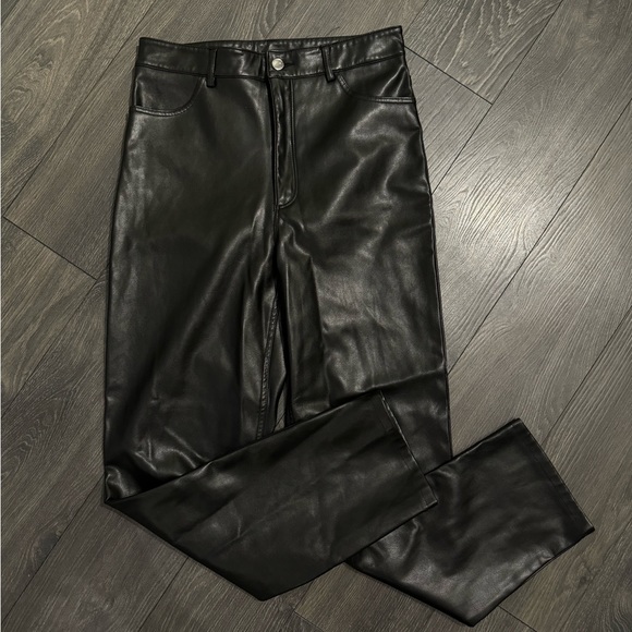 Dynamite - Gisele Faux Leather Straight Leg Pants - Picture 2 of 5